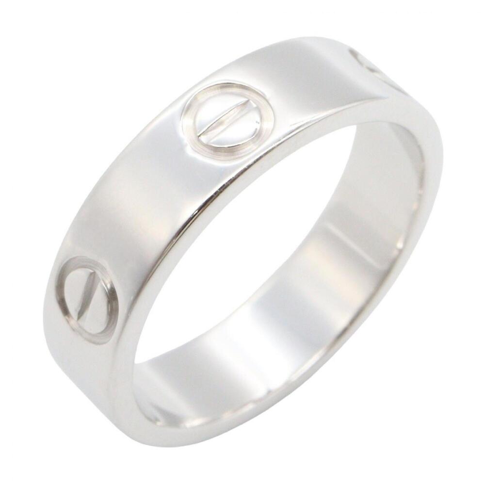 Cartier Love Ring, 18K White Gold (18KWG), Silver Tone, B4084700 (Men's/Women's)